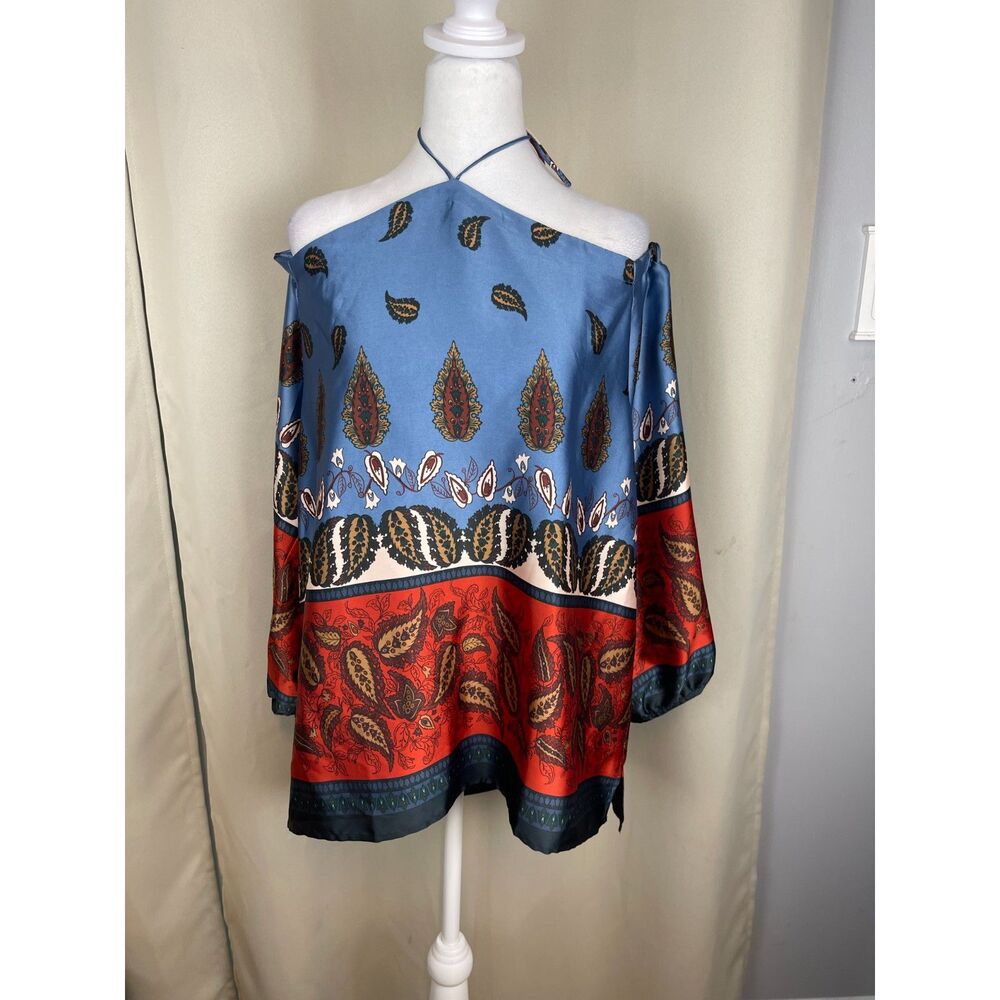 LOFT Paisley Halter Blouse - Size L